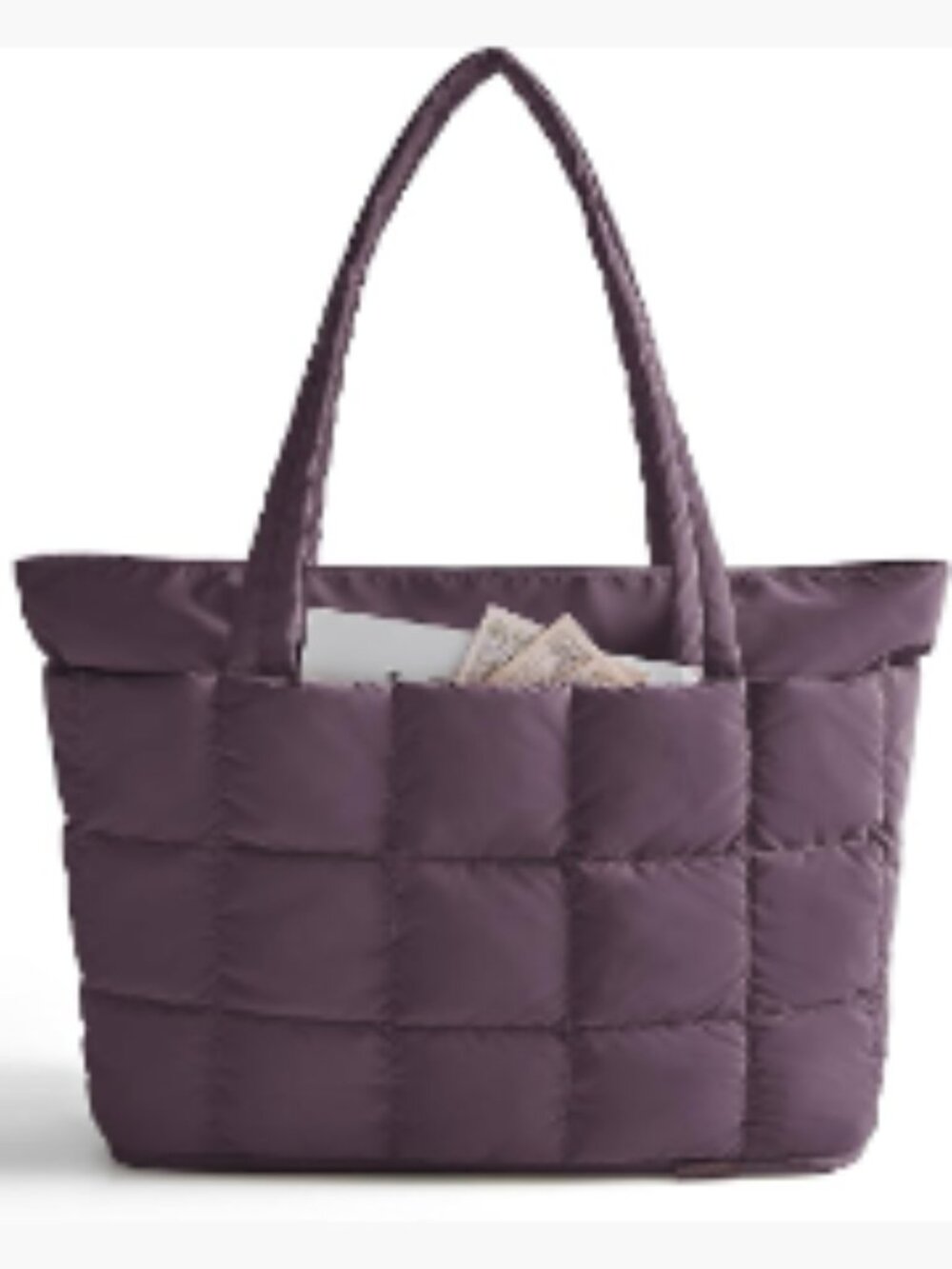 Expandable Puffer Tote Bag Women Work Travel Gym Laptop